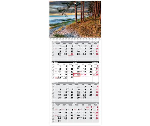 Seinakalender QUATTRO, avatud mõõt 297x760mm (PILT nr. 13) 00322/40501