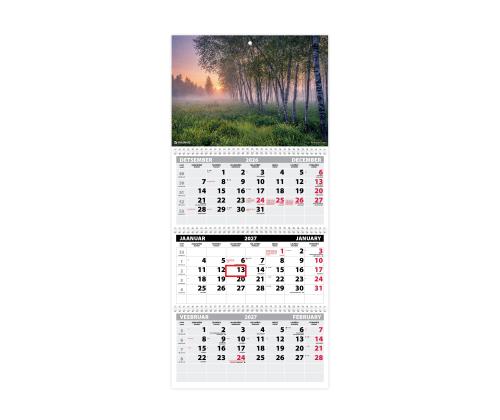 Seinakalender TRIO EXTRA, avatud mõõt 297x640mm (PILT nr. 4) 00319/40508