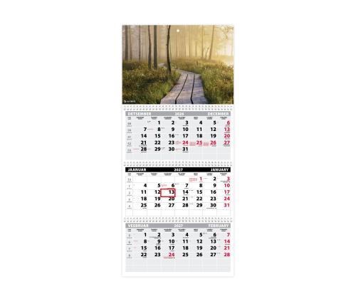 Seinakalender TRIO EXTRA, avatud mõõt 297x640mm (PILT nr. 8) 00319/40512
