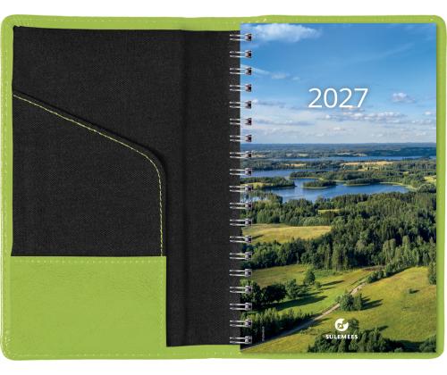 Kalendermärkmik Miniboss NÄDAL, spiraalköide, LUX kaaned (OLIIVROHELINE) 00264/40873