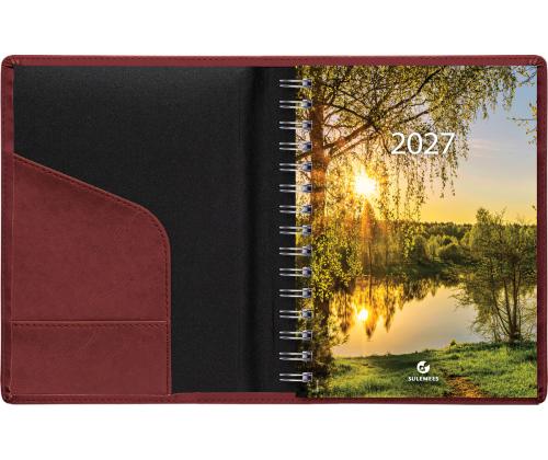 Raamatkalender Boss A5 PÄEV, spiraalköide, Comfort kaaned (PRUUN) 00037/41092