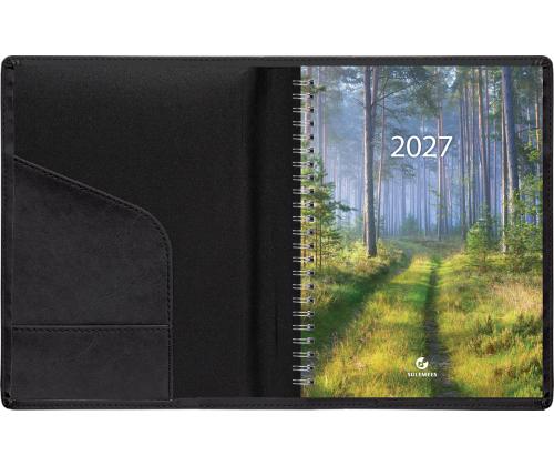 Raamatkalender Boss A5, vertikaal, spiraalköide Comfort kaaned (MUST) 00053/41103