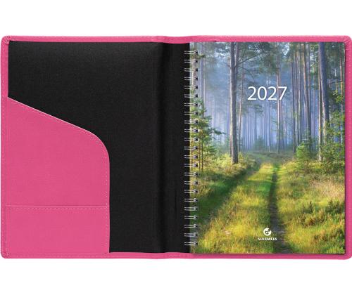 Raamatkalender Boss A5, vertikaal, spiraalköide Comfort kaaned (ROOSA) 00053/41107
