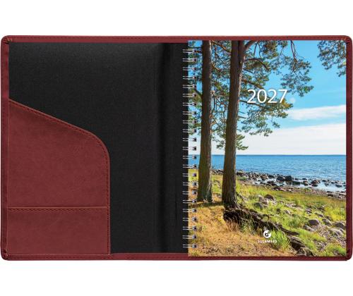 Raamatkalender Nädal A5 UNIVERSAL, spiraalköide, Comfort kaaned (PRUUN) 00057/41114