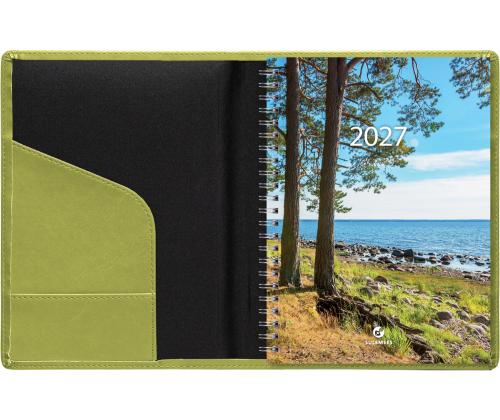 Raamatkalender Nädal A5 UNIVERSAL, spiraalköide, Comfort kaaned (OLIIVIROHELINE) 00057/41116
