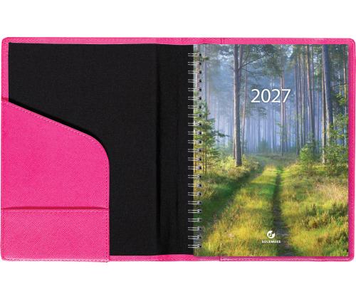 Raamatkalender Boss Nädal A5 vertikaal Shine kaaned (ROOSA) 00069/41161
