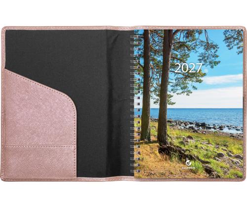 Raamatkalender Boss Nädal A5 universaal, spiraalköide, FASHION kaaned (BEEŽIKASROOSA) 00073/41774