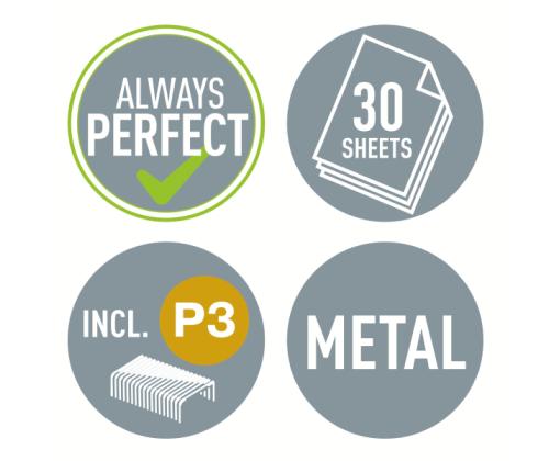 Klammerdaja LEITZ Style 5562 30 lehte satiin must