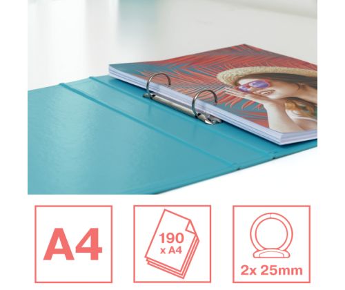 rõngaskaaned Esselte Colour´Ice A4 2R/25mm selg 42mm sinine