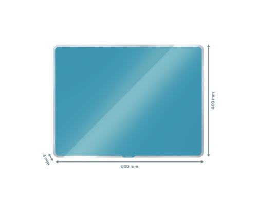 Klaastahvel-magnettahvel 600x400mm sinine LEITZ Cosy