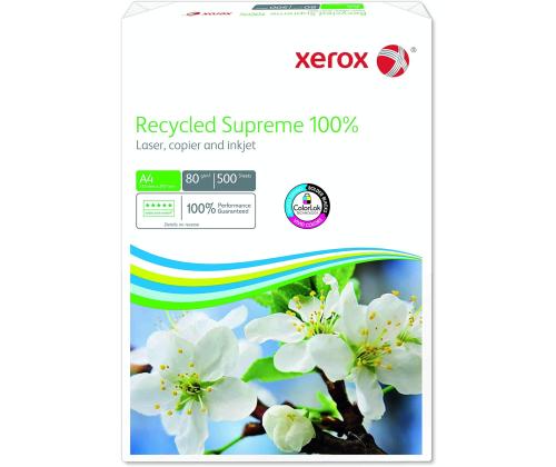 Koopiapaber A4 80g XEROX Recycled Supreme 100% taaskasutatud 500 lehte