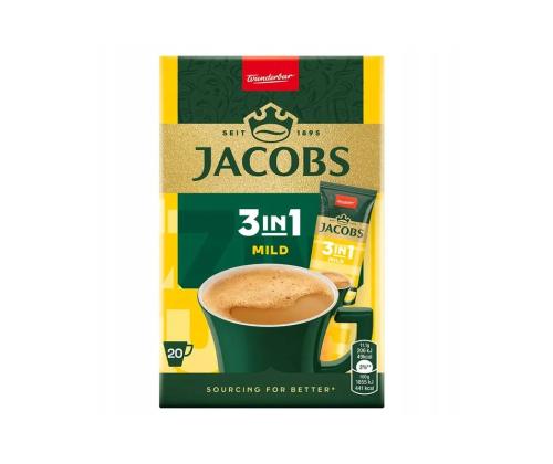 Lahustuv kohv JACOBS 3in1 Mild 20x11,1g (kohv, piim, suhkur)