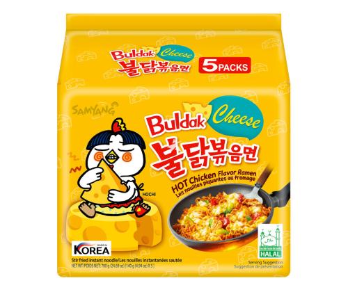 BULDAK Kiirnuudlid ramen vürtsikad, kana-juustu 700g (5x140g)	