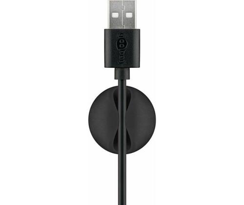 Kaablikorrastaja Goobay Clips iseliimuv must 5tk