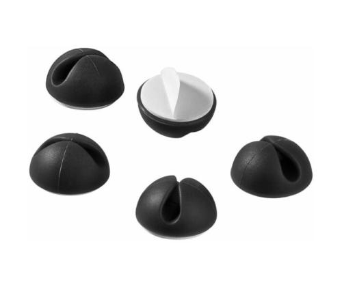 Kaablikorrastaja Goobay Clips iseliimuv must 5tk