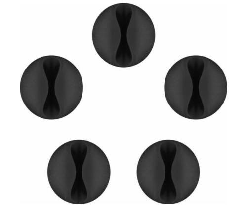 Kaablikorrastaja Goobay Clips iseliimuv must 5tk