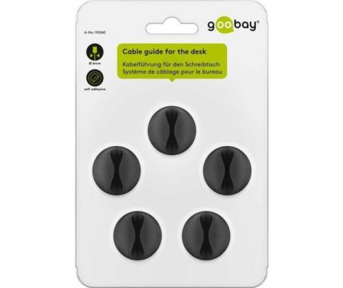 Kaablikorrastaja Goobay Clips iseliimuv must 5tk