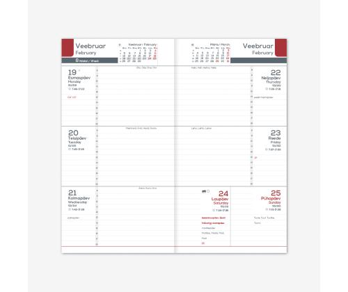 Taskukalender Midimärkmik Lux Nädal H tumeroheline 2913403219