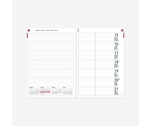 Raamatkalender UNIKA A5 Nädal H bordoo 2912411004