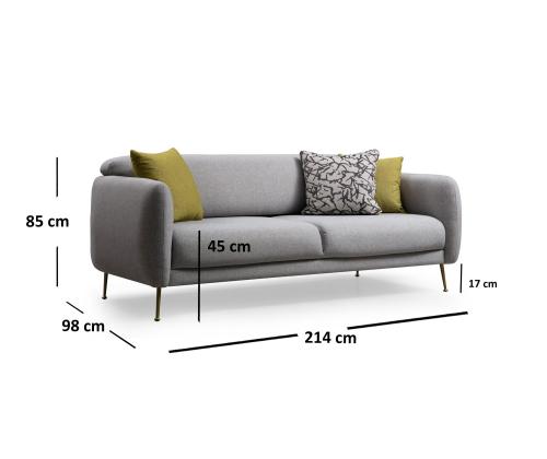 Sevilla 3 Seater - Grey