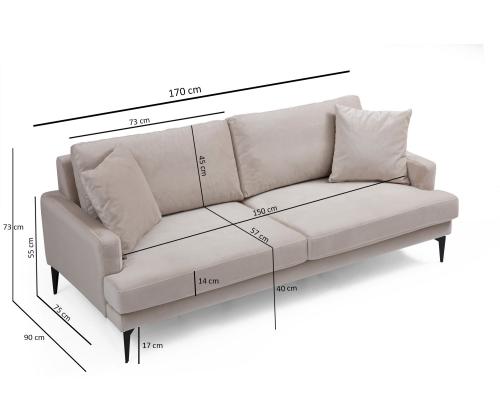 Papira 2 Seater - Beige