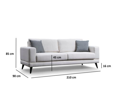 Nordic 3 Seater - Beige