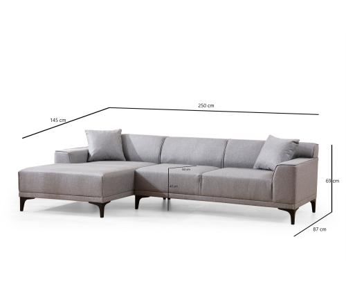 Petra L Corner - Light Grey