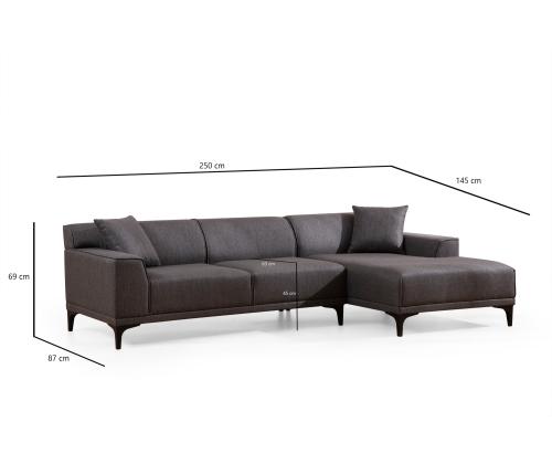 Petra R Corner - Anthracite