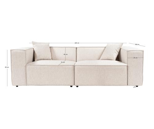 Lora 2 Seater - Light Brown