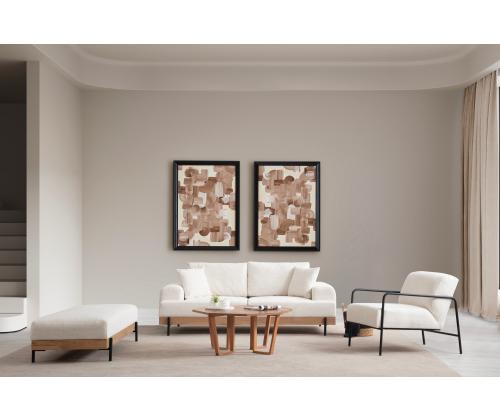 Eti Oak 3 Seater - White