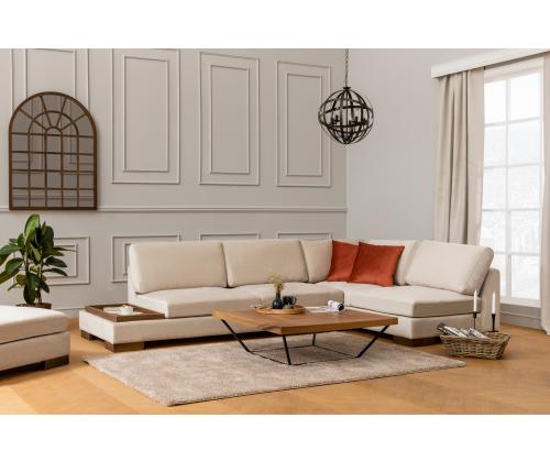 Tulip Corner Right Without Pouf - Beige