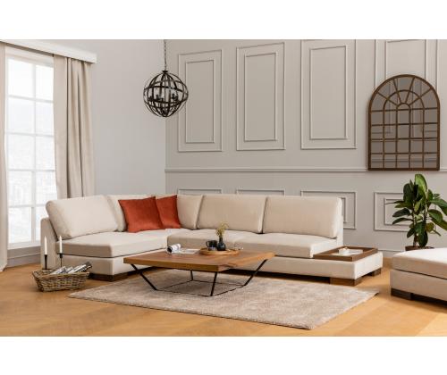 Tulip Corner Left Without Pouf - Beige