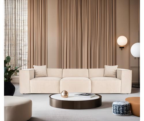 Lora 3 Seater - Cream