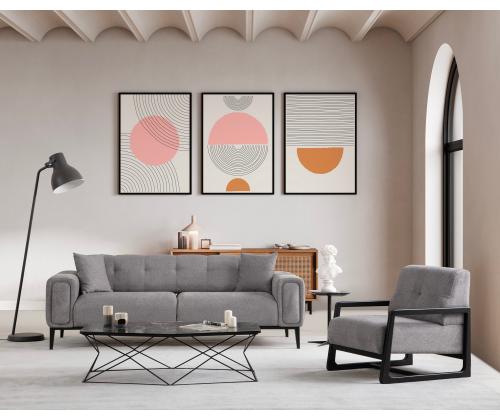 Athena 3 Seater - Light Grey