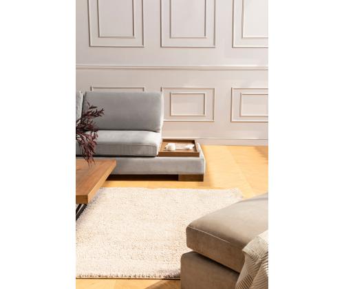 Tulip Corner Left Without Pouf - Light Grey