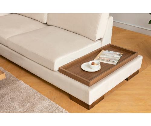 Tulip Corner Left Without Pouf - Beige