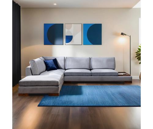 Tulip Corner Left Without Pouf - Dark Grey