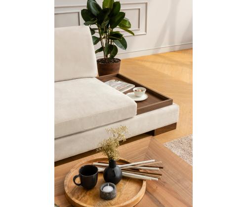 Tulip Corner Left Without Pouf - Beige