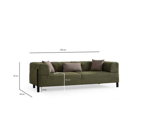 Gio 3 Seater - Green