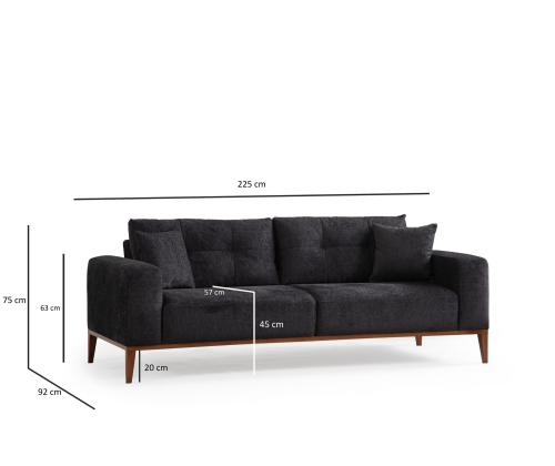 Sinor 3 Seater - Anthracite