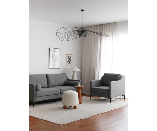 Diivan Nordi 3 Seater Metal - Grey