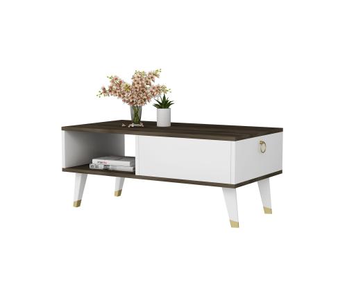 Delux - Walnut, White