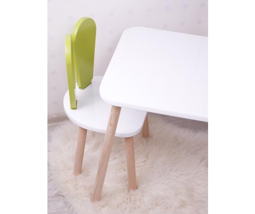 Bunny Two Chair Set - Pistachio Green, White