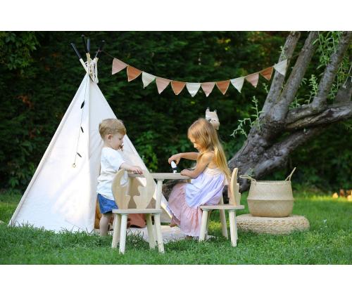 Deer Two Chair Set - Brown