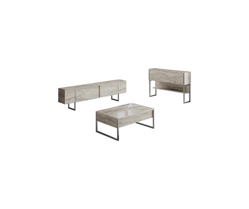 Luxe Set - Travertine, Silver