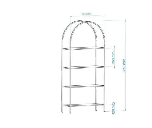Mona - Black, Smoked Glass 80