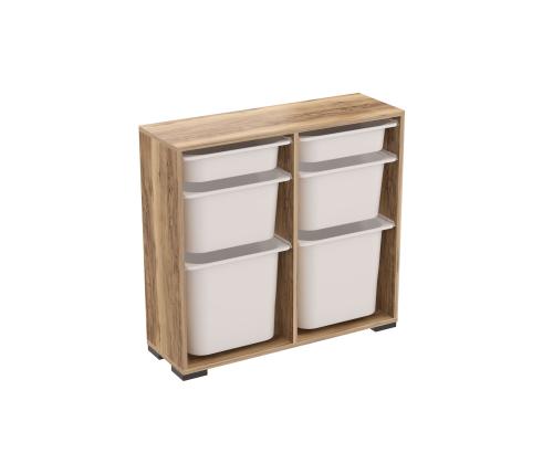 Carla - Walnut, White