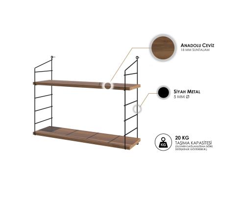 Armoni 2'li - Walnut