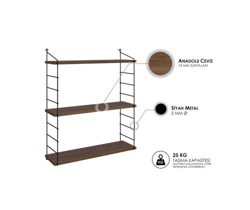 Armoni 3'lü - Walnut