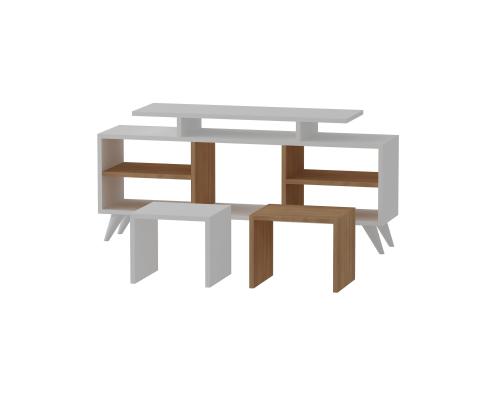 Kutay - White, Teak